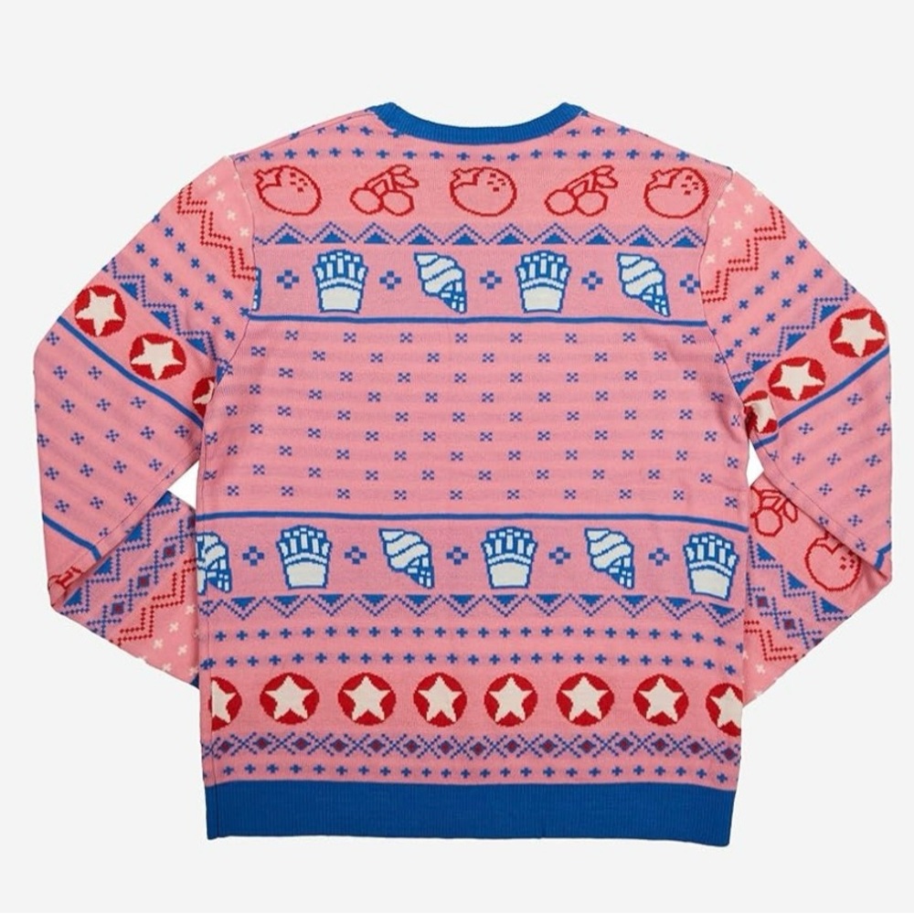 Retro Kirby sweater size M.  By Nintendo.  Makes people so happy!